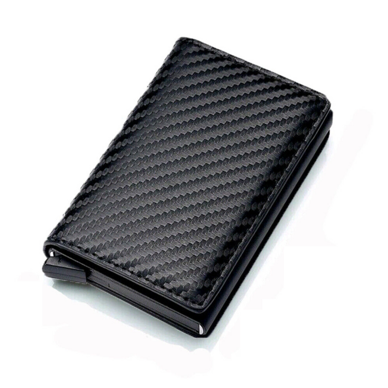 RFID Blocking Leather Carbon Fiber Wallet