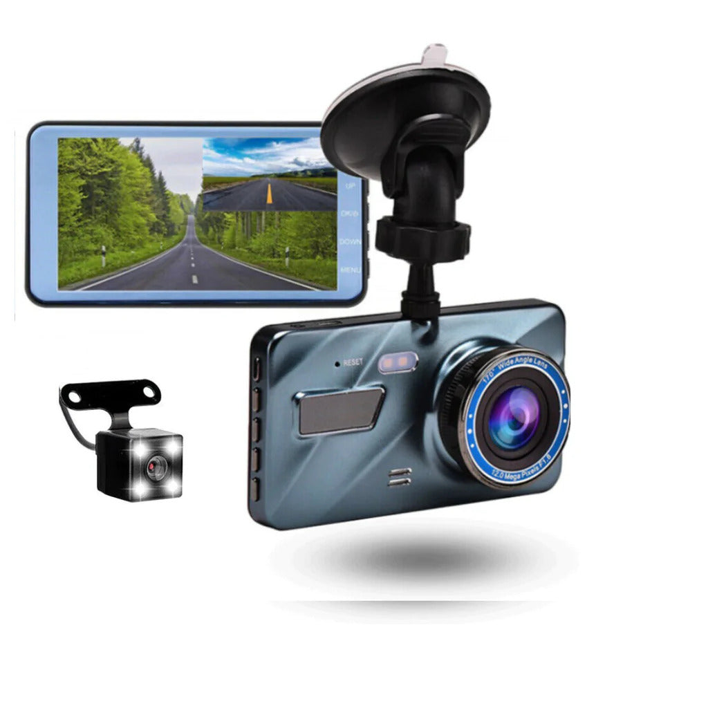 2.45 Pouces Dash Cam Double Lentille Voiture DVR Caméra