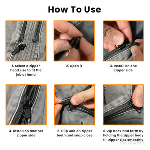 Zipper Replacement (6 Pack)