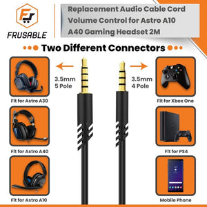 Replacement Audio Cable Cord For Astro Gaming Headsets