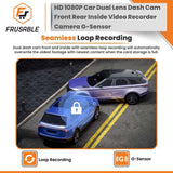 HD 1080P Car Dual Lens Dash Cam For Front, Rear, & Inside